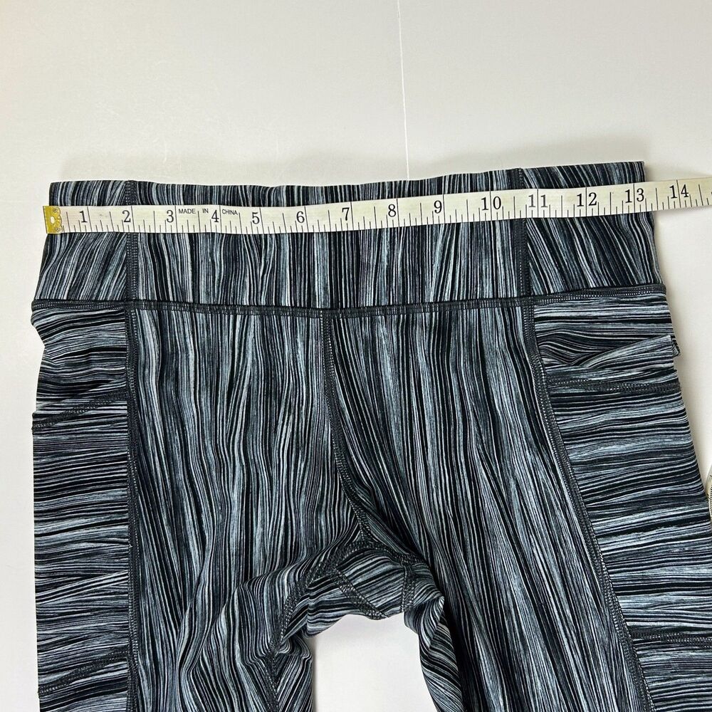 Lululemon Tight Stuff II Leggings Yoga Pants Low Tide Alpine White Black sz 6 - Picture 10 of 13